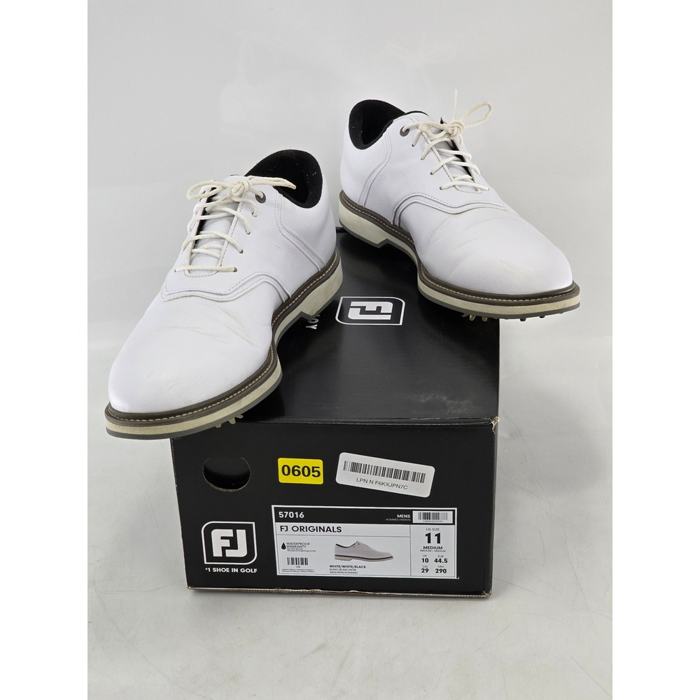 FootJoy FJ Originals Golf Shoes Mens 11 White Spiked 57016 - Good